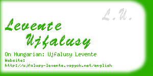 levente ujfalusy business card